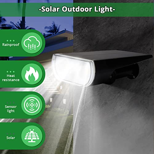 Duewot 2 Pack Solar Pathway Light, 16 LEDs Solar Landscape Spotlights, Wireless Solar Powered Outdoor Lights, Garden Lights, Lighting for Yard, Walkway, Driveway, Porch, Patio